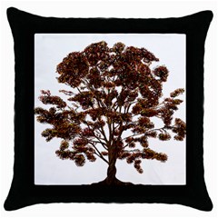 Tree Vector Ornament Color Throw Pillow Case (black) by Sapixe