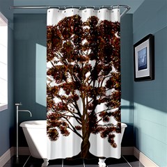 Tree Vector Ornament Color Shower Curtain 36  X 72  (stall)  by Sapixe