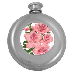 Flower Plant Blossom Bloom Vintage Round Hip Flask (5 Oz) by Sapixe