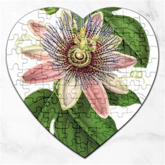 Passion Flower Flower Plant Blossom Jigsaw Puzzle (heart) by Sapixe