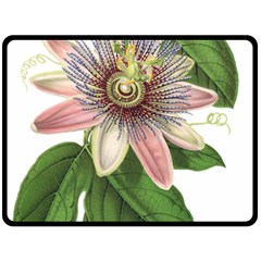 Passion Flower Flower Plant Blossom Fleece Blanket (large)  by Sapixe