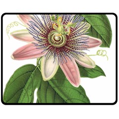 Passion Flower Flower Plant Blossom Fleece Blanket (medium)  by Sapixe