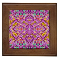 Fantasy Flower Festoon Garland Of Calm Framed Tiles by pepitasart