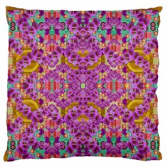 Fantasy Flower Festoon Garland Of Calm Standard Flano Cushion Case (one Side) by pepitasart