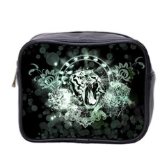 Awesome Tiger In Green And Black Mini Toiletries Bag 2-side by FantasyWorld7