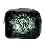 Awesome Tiger In Green And Black Mini Toiletries Bag 2-Side Front