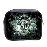 Awesome Tiger In Green And Black Mini Toiletries Bag 2-Side Back