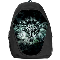 Awesome Tiger In Green And Black Backpack Bag by FantasyWorld7