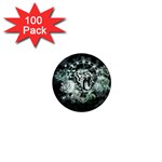 Awesome Tiger In Green And Black 1  Mini Magnets (100 pack)  Front