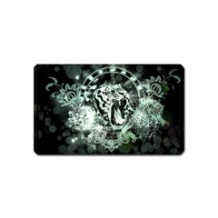 Awesome Tiger In Green And Black Magnet (name Card) by FantasyWorld7