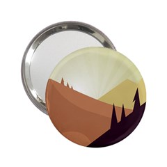 Sky Art Silhouette Panoramic 2 25  Handbag Mirrors by Sapixe