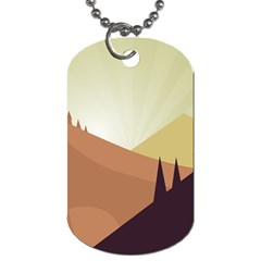 Sky Art Silhouette Panoramic Dog Tag (one Side) by Sapixe