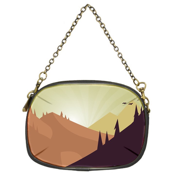 Sky Art Silhouette Panoramic Chain Purses (One Side) 