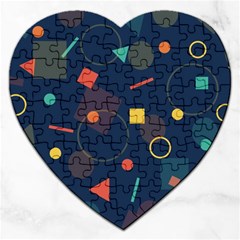 Background Backdrop Geometric Jigsaw Puzzle (heart) by Sapixe