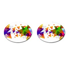 Abstract Pattern Background Design Cufflinks (oval)