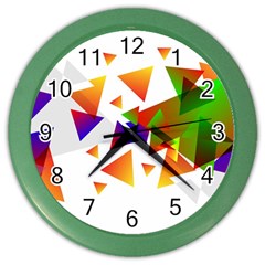 Abstract Pattern Background Design Color Wall Clocks by Sapixe