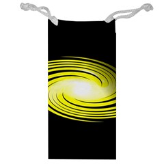 Fractal Swirl Yellow Black Whirl Jewelry Bags