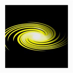 Fractal Swirl Yellow Black Whirl Medium Glasses Cloth by Sapixe