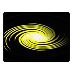 Fractal Swirl Yellow Black Whirl Fleece Blanket (Small) 50 x40  Blanket Front