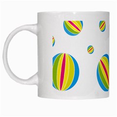 Balloon Ball District Colorful White Mugs by Sapixe