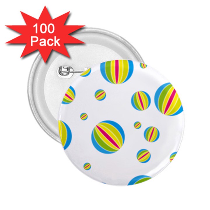 Balloon Ball District Colorful 2.25  Buttons (100 pack) 