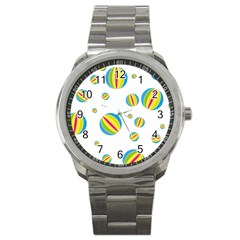 Balloon Ball District Colorful Sport Metal Watch by Sapixe