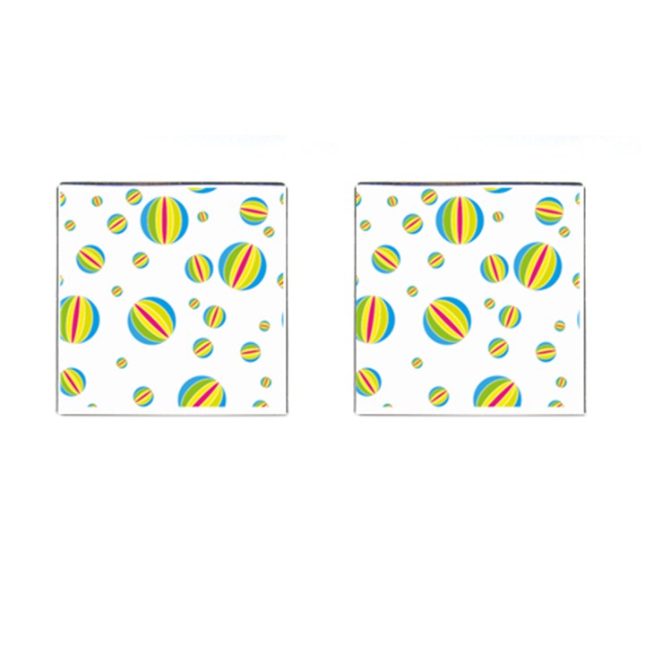 Balloon Ball District Colorful Cufflinks (Square)