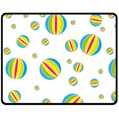 Balloon Ball District Colorful Fleece Blanket (medium)  by Sapixe