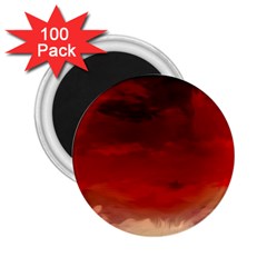 Flaming Skies Ominous Fire Clouds 2 25  Magnets (100 Pack)  by Sapixe