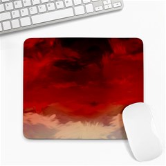 Flaming Skies Ominous Fire Clouds Large Mousepads by Sapixe