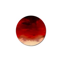 Flaming Skies Ominous Fire Clouds Golf Ball Marker by Sapixe