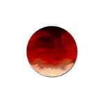 Flaming Skies Ominous Fire Clouds Golf Ball Marker Front