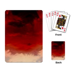 Flaming Skies Ominous Fire Clouds Playing Card by Sapixe