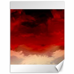 Flaming Skies Ominous Fire Clouds Canvas 36  X 48   by Sapixe