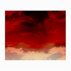 Flaming Skies Ominous Fire Clouds Small Glasses Cloth (2-side) by Sapixe