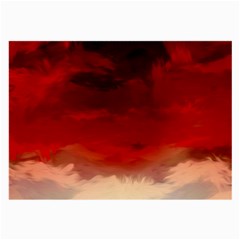 Flaming Skies Ominous Fire Clouds Large Glasses Cloth (2-side) by Sapixe