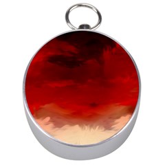 Flaming Skies Ominous Fire Clouds Silver Compasses by Sapixe