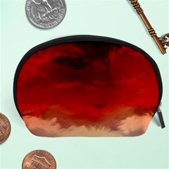 Flaming Skies Ominous Fire Clouds Accessory Pouches (large)  by Sapixe