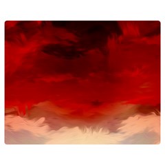 Flaming Skies Ominous Fire Clouds Double Sided Flano Blanket (medium)  by Sapixe