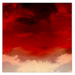 Flaming Skies Ominous Fire Clouds Large Satin Scarf (square) by Sapixe