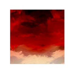 Flaming Skies Ominous Fire Clouds Small Satin Scarf (square) by Sapixe