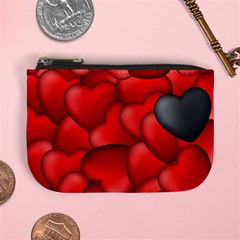 Form Love Pattern Background Mini Coin Purses by Sapixe