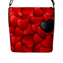 Form Love Pattern Background Flap Messenger Bag (l)  by Sapixe