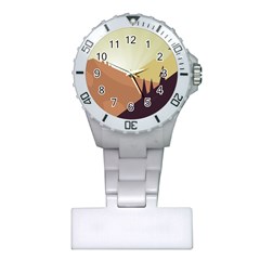 Sky Art Silhouette Panoramic Plastic Nurses Watch by Sapixe