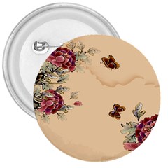 Flower Traditional Chinese Painting 3  Buttons by Sapixe