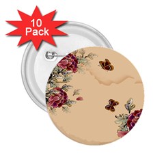 Flower Traditional Chinese Painting 2 25  Buttons (10 Pack)  by Sapixe