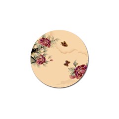 Flower Traditional Chinese Painting Golf Ball Marker by Sapixe