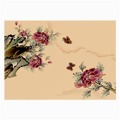 Flower Traditional Chinese Painting Large Glasses Cloth (2-side) by Sapixe