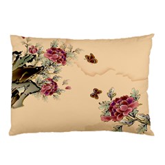 Flower Traditional Chinese Painting Pillow Case by Sapixe