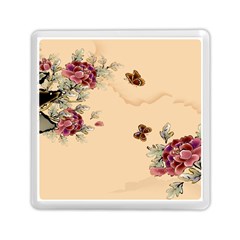 Flower Traditional Chinese Painting Memory Card Reader (square)  by Sapixe